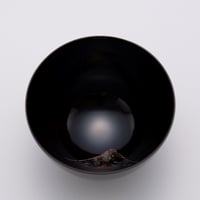蒔絵「不二」漆まり（溜色）φ10.5cm