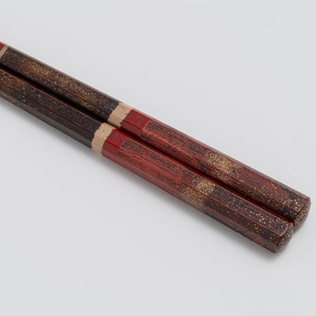 蒔絵御箸 「あかい時」 朱色　22.5㎝