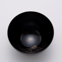 蒔絵「不二」漆まり（黒色）φ10.5cm