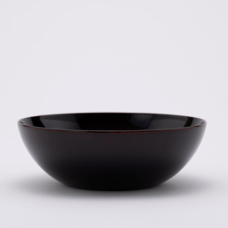 蒔絵「不二」大平まり（溜色）φ16.5cm