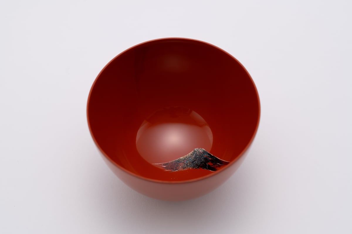 蒔絵「不二」漆まり（朱色）φ10.5cm | 三田村家 特別販売品ページ