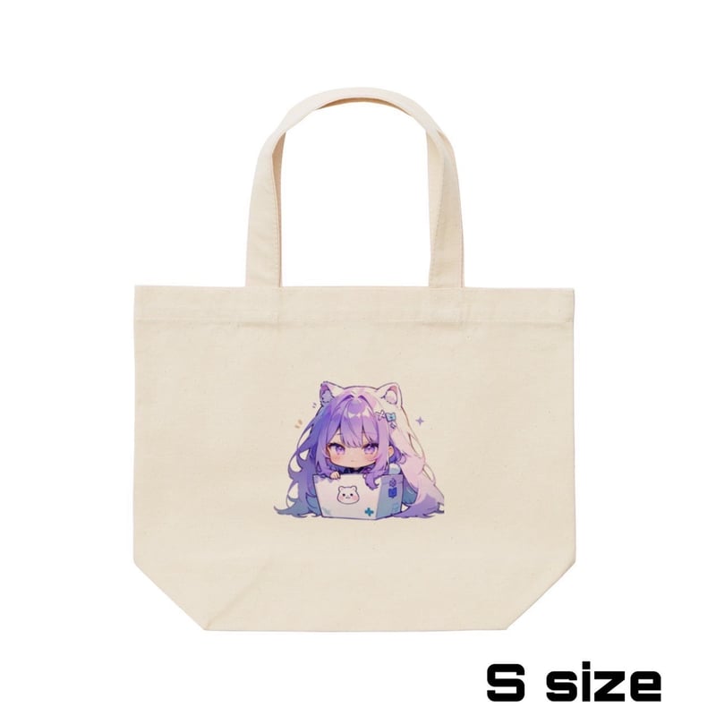 ゆ*ん様 みけねこちゃん☆フリフリトートバッグ　ヒョウ柄　　紫ドレス　たれ耳うさ Re:vius Management / ノノ闇ユイ登録者100人突破記念Tシャツ - Tot