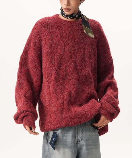 WOOLMIX TEXTURE KNIT /4color