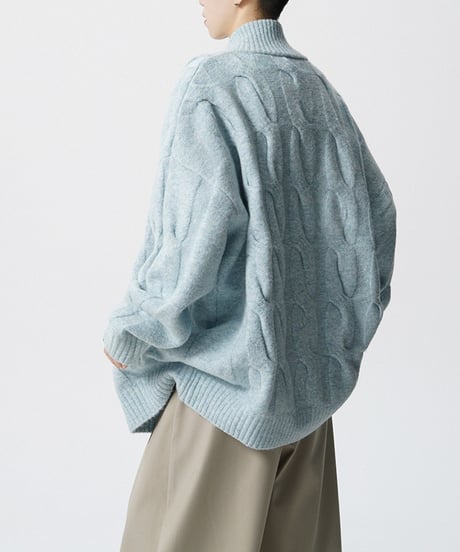 LUXCABLE W-ZIP CARDIGAN /3color