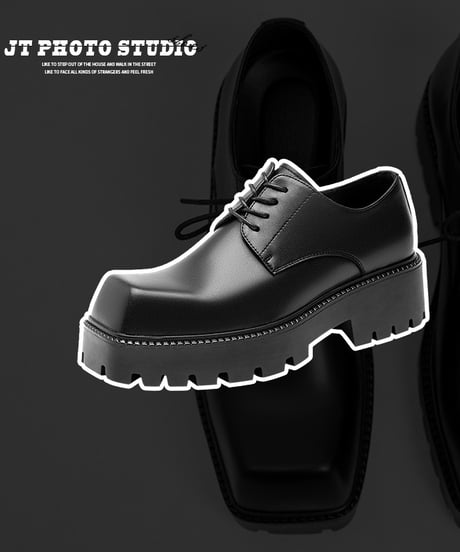 REAL LEATHER SQUARE HEAD DERBY