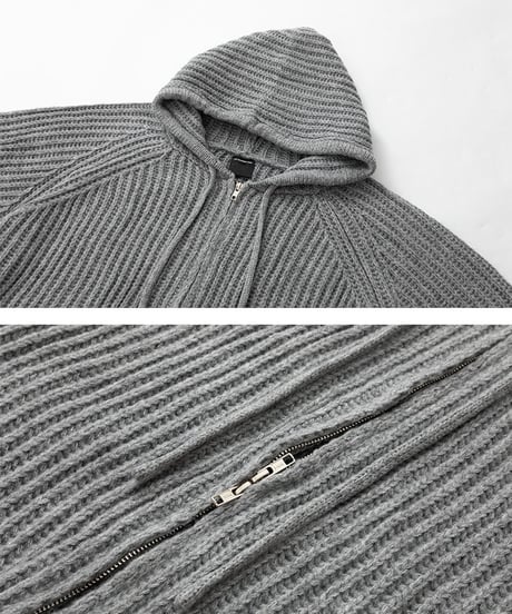 RELAX ZIP HOOD CARDIGAN