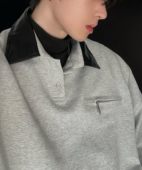 BICOLOR SWEAT POLO /2color