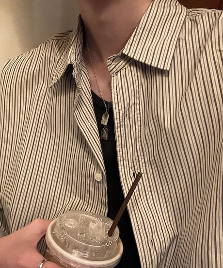 LOOSE PINSTRIPE COTTON SHIRT