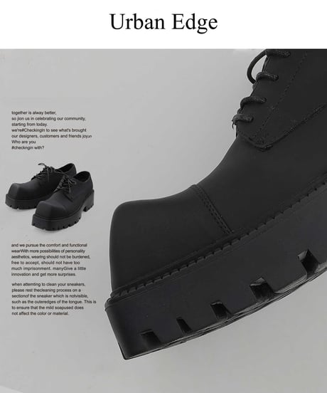 THICK-SOLED SQUARE-TOE SHOES