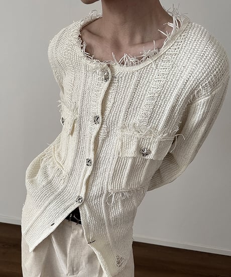 SHEER TASSEL KNIT CARDIGAN