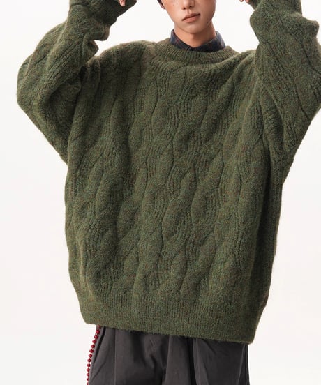 WOOLMIX TEXTURE KNIT /4color