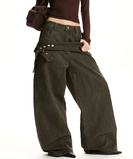 DETACHLINE WIDE DENIM /2color