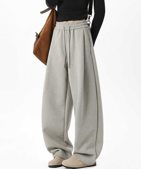 WIDE TUCK SWEATPANTS /2color