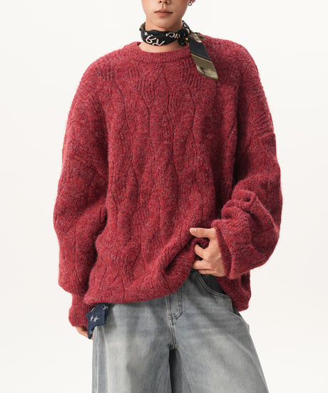 WOOLMIX TEXTURE KNIT /4color