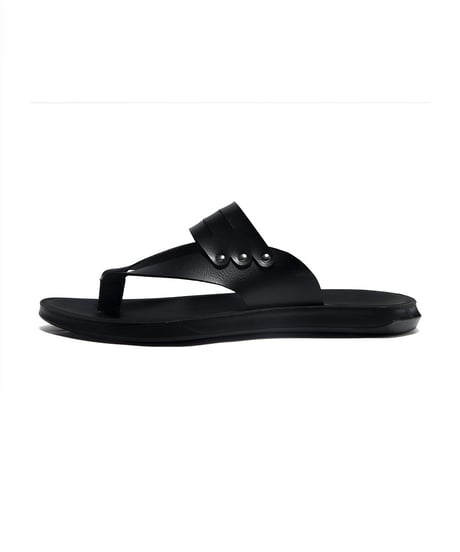 FAUX LEATHER BEACH SANDALS /4color