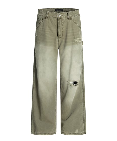 GRUNGEWASH DAMAGE DENIM /2color