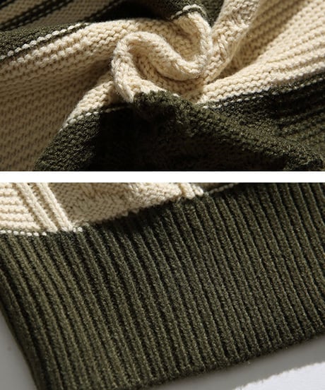 RETRO BORDER OVERSIZE KNIT /2color