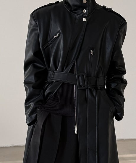 URBAN FAUX LEATHER COAT