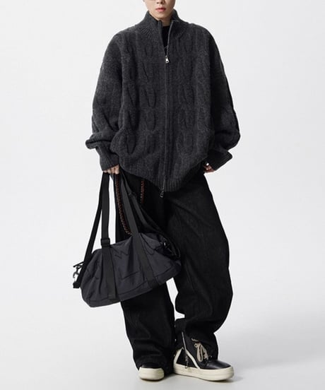 LUXCABLE W-ZIP CARDIGAN /3color