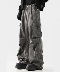 WIDE LEG CARGO PANTS /2color