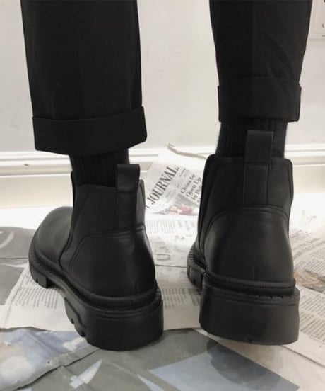 FAUX LEATHER SIDE GORE BOOTS