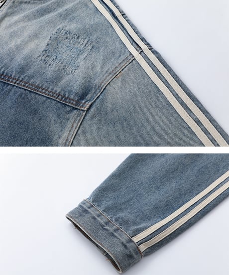 VINTAGE TRACK DENIM JACKET