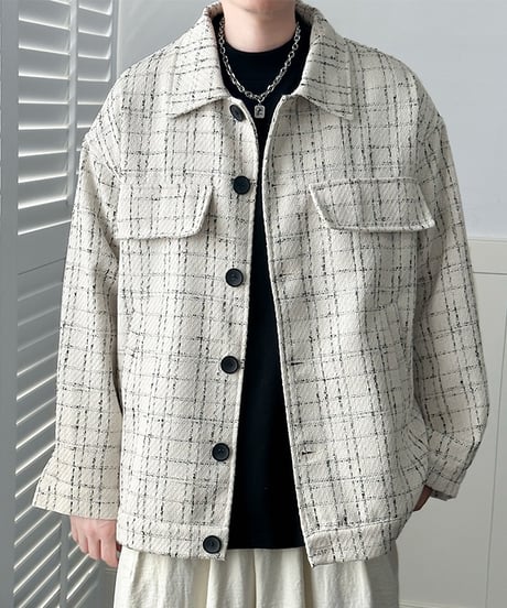 CHECKERED SPRING SHIRT JACKET /2color
