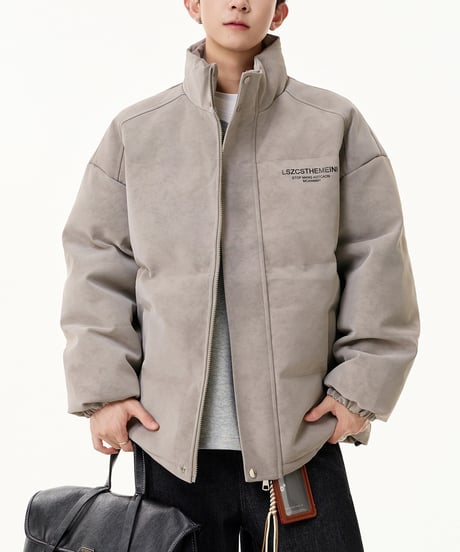 MATTE FAUX LEATHER PAD JACKET /6color