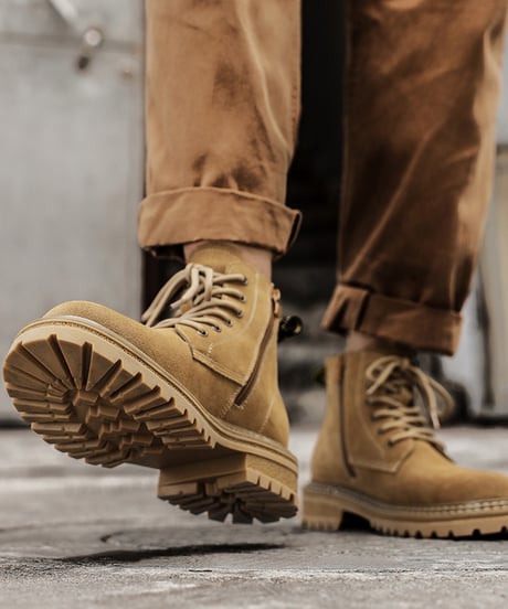 SIDE-ZIP HIGHTOP LEATHER BOOTS