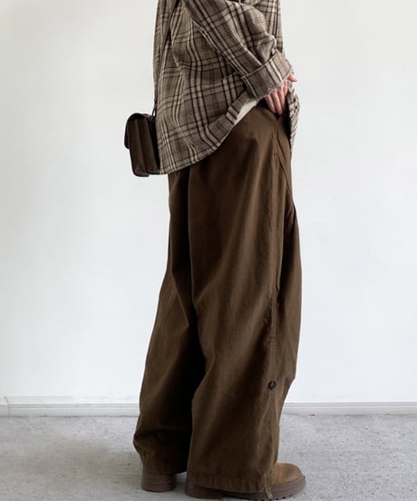 PLEATED WIDE PANTS /3color