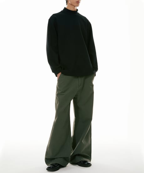 WIDE STRAIGHT WORK PANTS /2color