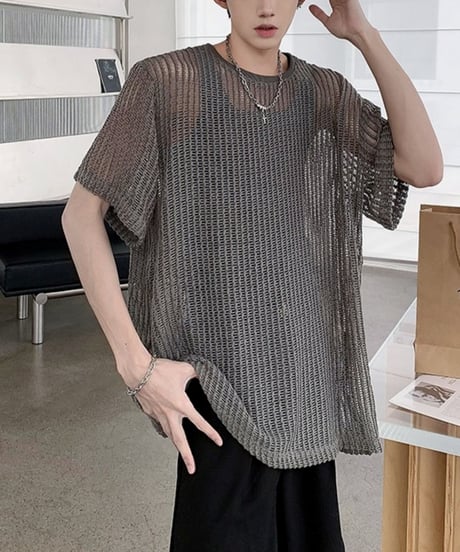 OVERSIZED MESH T-SHIRT /2color