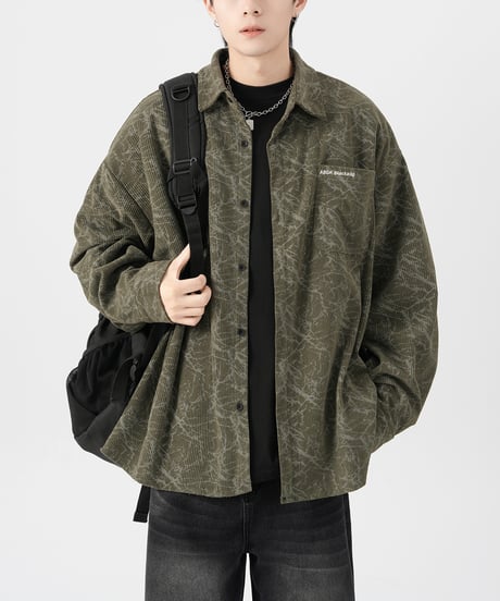 TIE-DYE CORDUROY LOOSE SHIRT /3color