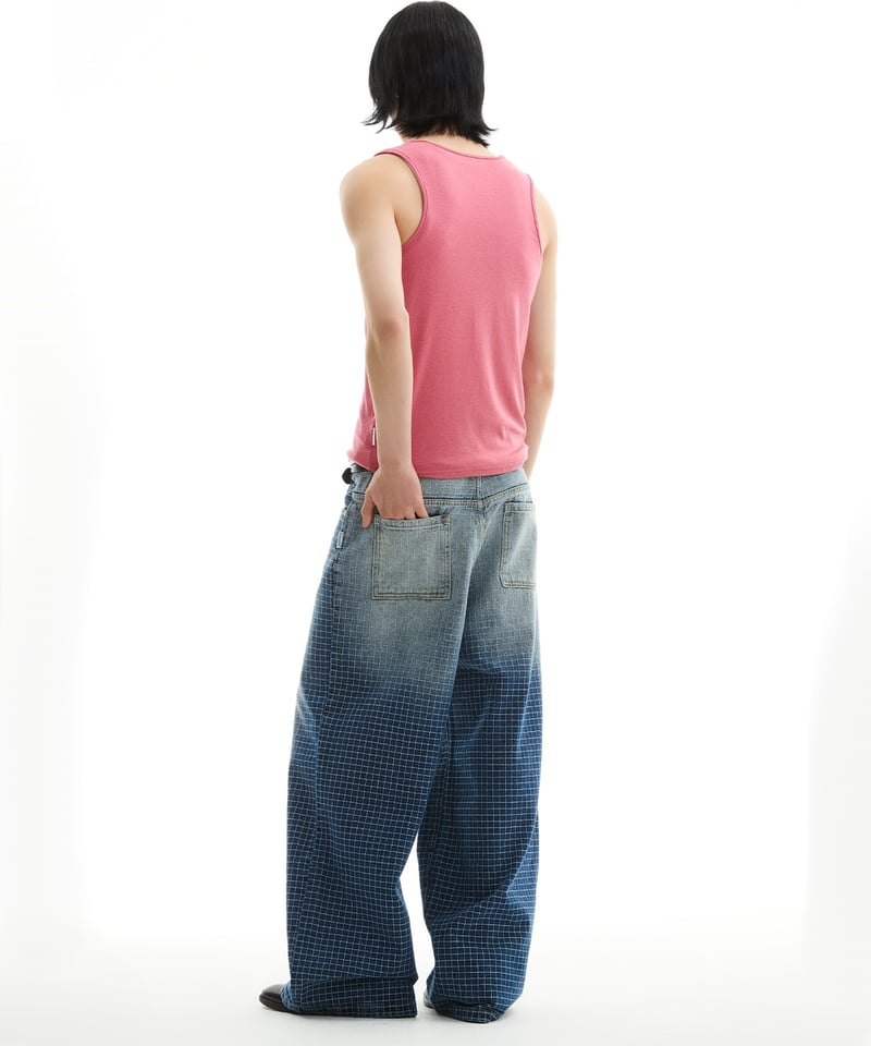 即納】GRID WIDE DENIM PANTS | Urban Edge