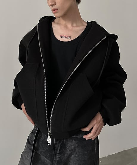 TECH MELTON HOODIE JACKET /2color