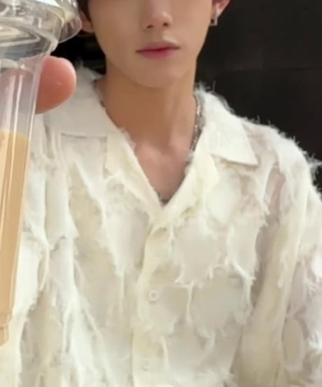 LOOSE FRINGE SHEER SHIRT /2color
