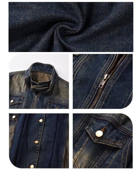 CROPPED DENIM RIDERS JACKET