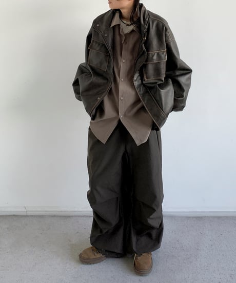 VINTAGE FAKE LEATHER RIDERS /2color