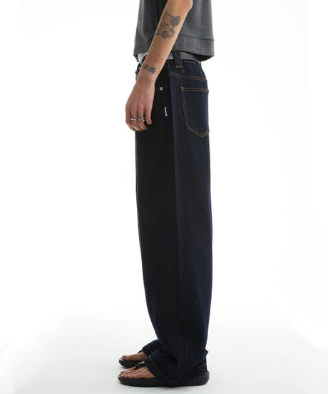 WIDE STRAIGHT BLUE JEANS