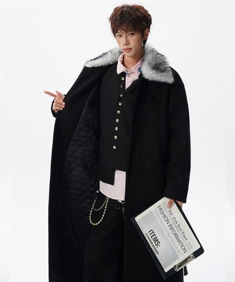 LUXFUR WOOL COAT /3color