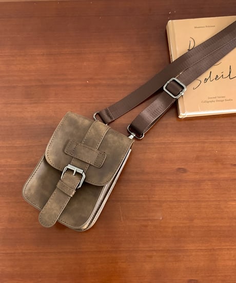 FAUX LEATHER MINI SHOULDER /2color