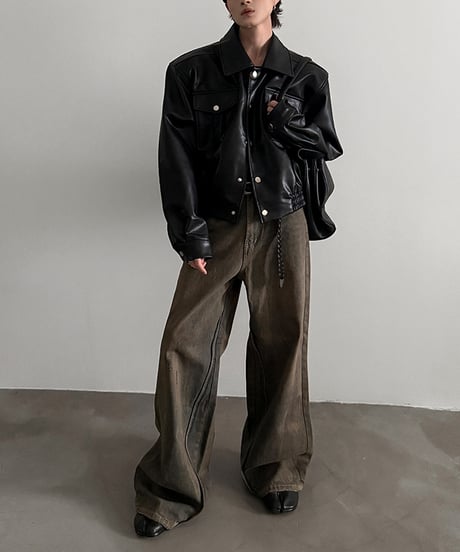SHORT FAUX LEATHER JACKET