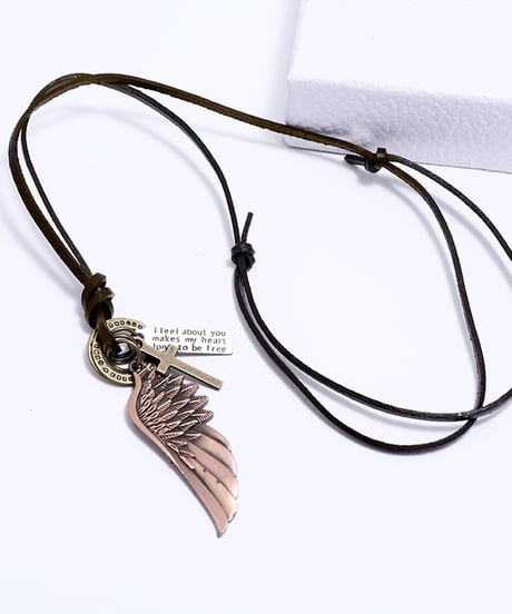 VINTAGE WING LEATHER NECKLACE