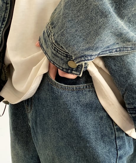 LOOSE STRAIGHT BASIC DENIM /4color