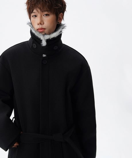 LUXFUR WOOL COAT /3color