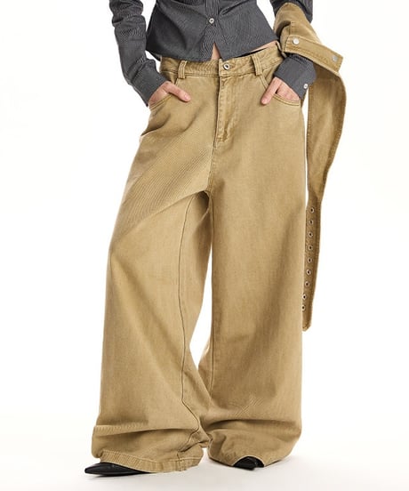 DETACHLINE WIDE DENIM /2color