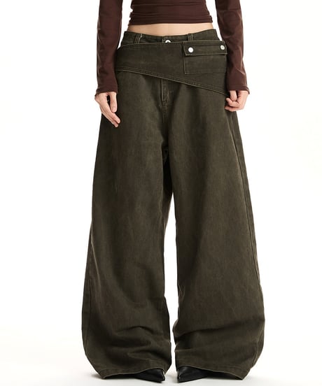 DETACHLINE WIDE DENIM /2color