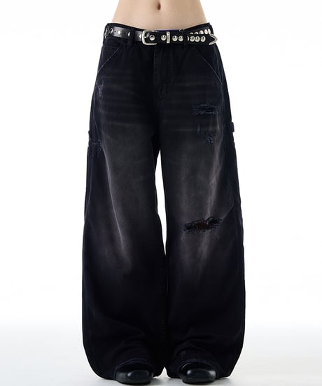 GRUNGEWASH DAMAGE DENIM /2color