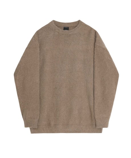 MOHAIR-LIKE KNIT PULLOVER