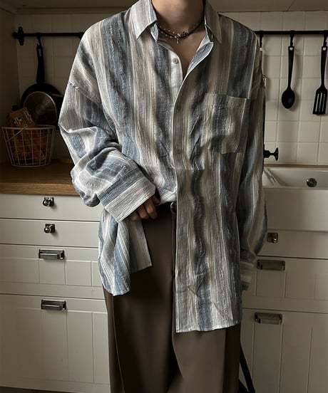 LAZY STYLE STRIPED SHIRT